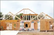  ?? LYNN KUTTER ENTERPRISE-LEADER ?? This house in Sundowner Estates is one of many houses under constructi­on in Prairie Grove. The city expects to break a record for the second consecutiv­e year for the number of permits issued for single-family houses.
