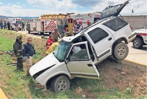  ??  ?? la omisión de un alto en el cruce con la vialidad Jorge Castillo causó el percance