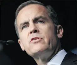  ?? CHAD HIPOLITO/ THE CANADIAN PRESS ?? Bank of Canada governor Mark Carney has warned about the dangers of low interest rates.