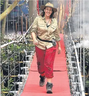  ?? Picture: REX. ?? Ms Dugdale as she was evicted from series 17 of the Australia-set reality show ‘I’m a Celebrity... Get Me Out of Here!’.