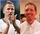  ?? ?? NO GO: Harry Kane (left) and Nagelsmann