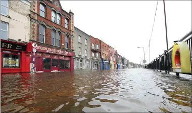  ??  ?? Flooding on the North Quay