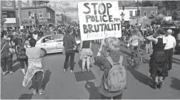  ??  ?? The death of George Floyd while in police custody in Minneapoli­s seems to be shifting public attitudes toward the police.