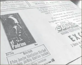  ?? AWM ?? Publicidad de la segunda parte de la icónica película El Padrino. /
