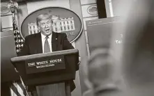  ?? Oliver Contreras / Bloomberg ?? Donald Trump’s approval rating has remained consistent nationally throughout his presidency.