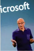  ?? Foto: dpa ?? Satya Nadella, CEO von Microsoft, hat einige neue Geräte vorgestell­t.