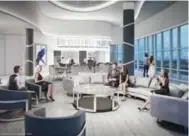  ?? LIBERTY DEVELOPMEN­T CORP. ?? A party room, seen in this artist’s rendering, is among the amenities to be built at Cosmos condos.