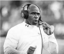  ?? DERICK E. HINGLE/ASSOCIATED PRESS ?? USF coach Charlie Strong knows UCF is a lot to handle. “The only way we can beat them is for us to be at our best,” Strong said.