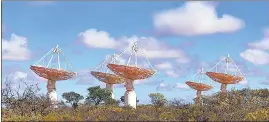  ?? REUTERS ?? Radio telescopes are seen in Murchison, Western Australia.