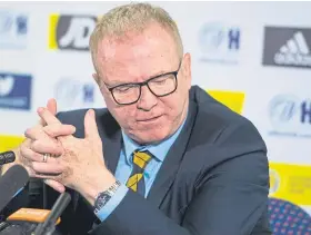  ??  ?? Scotland boss Alex McLeish: Ready for Nations League fixture.