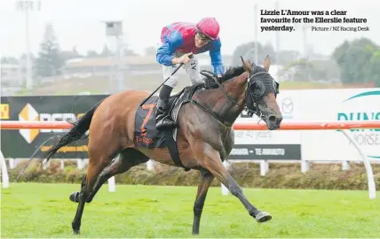  ?? Picture / NZ Racing Desk ?? Lizzie L’Amour was a clear favourite for the Ellerslie feature yesterday.