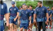  ?? GOODALLFIO­NA ?? While the ownership of the Warriors is being discussed, the players spent Tuesday training for Saturday’s game against the Titans.