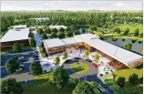  ?? COURTESY OF ATLANTA POLICE FOUNDATION ?? Atlanta’s proposed Public Safety Training Center, seen in rendering, will be across 150 acres of the old Atlanta Prison Farm and should be ready for officers within two years.