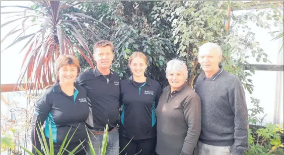  ?? Photo / Supplied ?? Members of the Mason family at the Garden Centre. (From left) Nicky Mason, Andrew Mason, daughter Arden Mason, Pat Mason and Francis Mason.