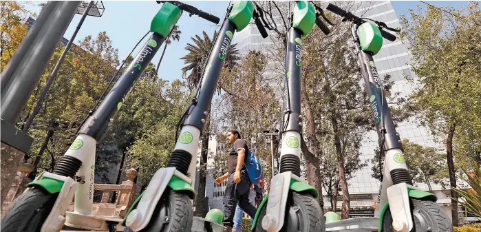  ?? OCTAVIO HOYOS ?? Los scooters eléctricos llegaron a México en 2018.