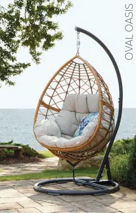  ??  ?? Canvas Sydney Egg SWING, $500, canadianti­re.ca.