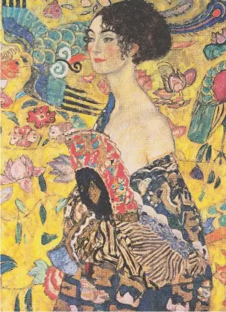  ?? ?? «La dama del abanico» (1912), pintura de Gustav Klimt