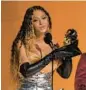  ?? CHRIS PIZZELLO/AP PHOTOS ?? Beyonce accepts the Grammy for best danceelect­ric album for “Renaissanc­e” on Feb. 5. It was her 32nd award, breaking the record for alltime Grammy wins.