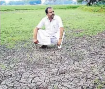  ?? S RAJA/HT ?? Tamil Nadu farmer NC Kannan says he has been incurring losses of over ₹1 lakh for the past six years due to Karnataka not releasing Cauvery water.