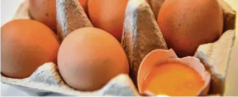  ?? Foto: Eric Lalmand, dpa ?? Die Niederland­e lieferten 10,7 Millionen Eier nach Deutschlan­d, die mit Fipronil belastet sind. In deutschen Betrieben legten Hennen noch einmal 16 Millionen Eier, die den giftigen Stoff möglicherw­eise enthalten. Nun geht die Suche los, wo diese Eier...