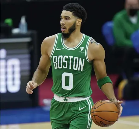  ?? AP ?? ‘CONTINUE TO GET BETTER’: With defenses preparing to focus on Jayson Tatum like never before, the Celtics’ wing wants to improve his playmaking abilities.