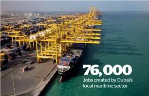  ??  ?? Dubai is expected to continue on its growth, further consolidat­ing its pivotal role on the global maritime map to become one of the most important and powerful maritime capitals.