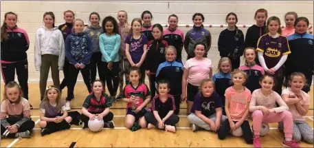  ??  ?? The Clonard/Volunteers Under-8, Under-10, Under-12, Under-14 and Under-16 girls’ football squads resumed training last Thursday in the Presentati­on Sports Hall. Training will continue every Thursday, with Under-12 from 6-7 p.m., followed by Under-14 and Under-16 from 7-8 p.m. New members are always welcome.