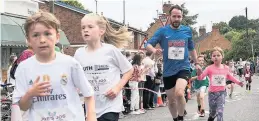  ??  ?? Pictured are runners taking part in the Joe Humphries Memorial Trust event.