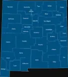  ??  ?? ABOVE: New Mexico counties today. LEFT : A county boundaries map from 1870.