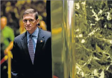  ?? Picture: AFP ?? FEELS THE HEAT: Lt-Gen Michael Flynn arrives for a meeting with US President-elect Donald Trump at Trump Tower in New York on December 12. Flynn on Monday resigned as Trump's national security adviser after a sanctions row
