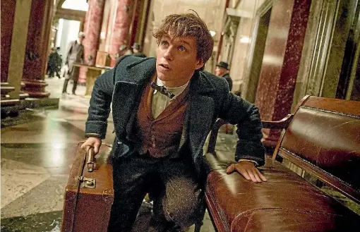  ??  ?? In Fantastic Beasts and Where to Find Them, Eddie Redmayne makes for a heartwarmi­ng hero who can sometimes seem more Time Lord than wizard.