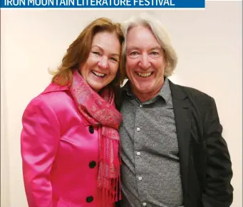  ??  ?? Author Brian Leyden and his wife Carmel Jennings pictured enjoying the inaugural Iron Mountain Literature Festival last weekend at The Dock, Carrick on Shannon Co. Leitrim.