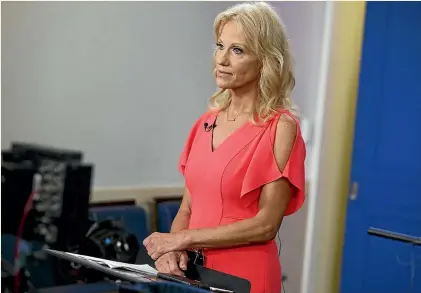  ?? BLOOMBERG ?? Kellyanne Conway, senior advisor to President Donald Trump, said during an interview yesterday on CNN that ‘‘I’m a victim of sexual assault’’.