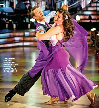  ??  ?? throWInG shAPes: Susanna Reid on Strictly Come
Dancing with partner Kevin Clifton in 2013