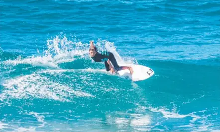  ??  ?? Palm Beach surfer Ty Richardson will compete in the Queensland Grommet Surfing Titles on the Gold Coast this weekend.