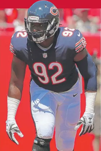  ?? | JEFF HAYNES/ AP ?? The Bears’ goal Sunday? ‘‘ Not to go 0- 3,’’ outside linebacker Pernell McPhee said.