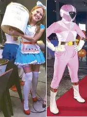  ??  ?? Gretchen Fullido as Alice in Wonderland Bubbles Paraiso as Pink 5 or Power Rangers