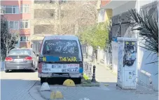  ?? Foto: Privat ?? Budskap mot kriget i Ukraina, på en gata i Istanbul.