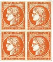  ?? ?? 8 The 40 centimes denominati­on, initially printed in blue, was issued in shades of orange (La Postale)