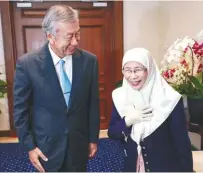  ?? AMIRUL SYAFIQ/ THESUN ?? Wan Azizah receiving Miyagawa at her office in Bangunan Perdana Putra yesterday during the latter’s courtesy visit.