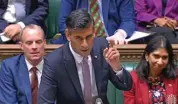  ?? (AFP) ?? Rishi Sunak speaks during the weekly session of Prime Minister's Questions in the House of Commons in London on November 9