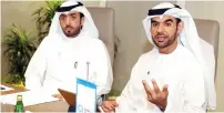  ?? — Photo by Juidin Bernarrd ?? Ahmad bin Meshar Al Muhairi and Younus Al Nasser announce Dubai Data Policies on Monday.