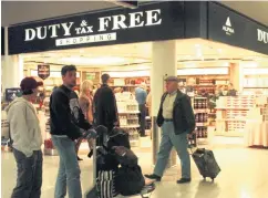  ??  ?? A duty-free shop in an airport