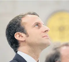  ??  ?? NEW FRONT-RUNNER: Emmanuel Macron, candidate for the 2017 French presidenti­al elections, visits the Basilique Notre Dame d’Afrique in Algiers on Tuesday.