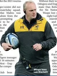  ??  ?? Wasps boss Lee Blackett