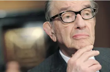  ?? ALEX WONG/GETTY IMAGES ?? Former U.S. Federal Reserve Board chairman Alan Greenspan argues in his book that traditiona­l economic forecastin­g can’t match the irrational risk-taking that can inflate disastrous price bubbles in assets like tech stocks and homes.