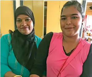  ?? Photo: Laisa Lui ?? From left: Shula Nisha and her daughter Nazleen Nisha during the National Centre for Persons with Disabiliti­es Open day on July 25, 2019.