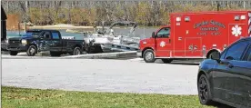  ?? NICK GRAHAM / STAFF ?? A Miamisburg man died after his boat capsized at Hueston Woods State Park on Tuesday. Investigat­ors believe he may have had a medical emergency.