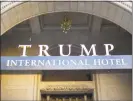  ?? Pablo Martinez Monsivais / Associated Press file photo ?? The exterior of the Trump Internatio­nal Hotel in downtown Washington, D.C.