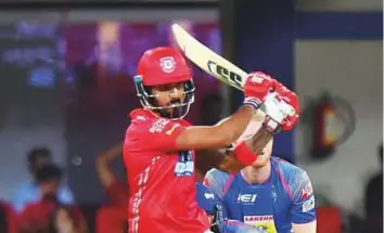  ?? PTI ?? Kings XI Punjab’s opener Lokesh Rahul had a great outing in the 2018 Indian Premier League along side Chris Gayle.